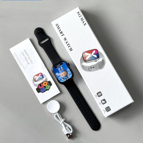 S12 Max Smart Watch with 1.85-Inch Full Touch HD Display, Bluetooth Calling, Smart Notifications, Health Monitoring, Fitness Tracking