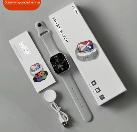 S12 Max Smart Watch with 1.85-Inch Full Touch HD Display, Bluetooth Calling, Smart Notifications, Health Monitoring, Fitness Tracking